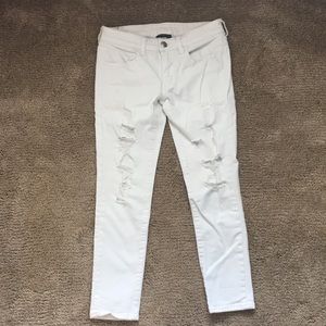 white ripped jeans